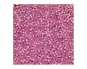 Miyuki Seed Beads Silver Lined Alabaster Pink 11-645 24g 11/0 Japanese Seed Bead, Tawny Pink Seed Beads,  Rose Pink Glass SeedBeads