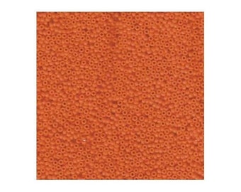 Miyuki Seed Beads 15/0 Opaque Orange 15-406 8.2g, Round Seed Beads, Glass Seed Beads, Size 15 Seed Beads, Japanese Seed Beads, Tiny Beads