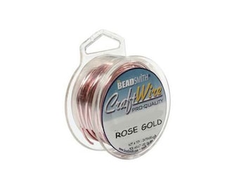 Rose Gold Color Wire Beadsmith 24 gauge 10yd Spool 41653 , Beadsmith Wire, Round Jewelry Wire, Craft Wire, Jewelry Supplies
