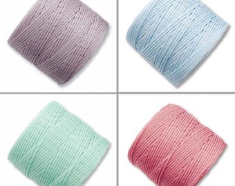 S-Lon Bead Cord Pastels Mixture 0.5mm Diameter 28573 (4 spools) Green S-lon, Kumihimo Cord, Pink Crochet Thread, Macrame Cord, Superlon