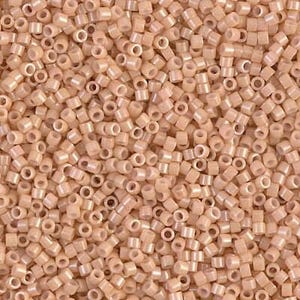 11/0 Miyuki Delica Beads Japanese Seed Beads DB208 (7.2g), Opaque Tan Delica Seed Beads, Glass Seed Beads, Cylinder Beads, Tiny Glass Bead