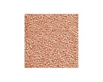 Miyuki Seed Beads 11/0 Semi-Matte Opaque Salmon  Luster 11-596 24g Pink Japanese Seed Beads,  Glass Seed Beads, Rocaille Seed Beads