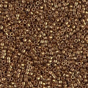 11/0 Miyuki Delica Beads 11/0 Japanese Seed Beads DB022L (7.2g), Metallic Lt Bronze Delica Seed Beads, Glass Seed Beads, Cylinder Bead