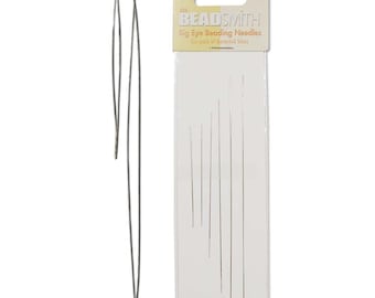 Big Eye Needle Assortment 6 Needles 41431 (2in, 3in, 4in and 5in) Easiest to Thread! Craft Needles, Beading Needles, Beadsmith Needles