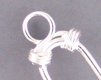 Beadable Hair Pins One Hole Silver-Plated 42961 (12) Silver Hairpins, Silver Plated Hairpins, Beadable Hairpins, Hair Pins with Loops