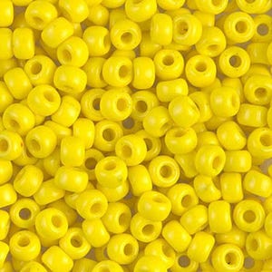 Miyuki Seed Beads 6/0 Opaque Yellow 6-404 20g in a Tube, Glass Seed Beads, Size 6 Seed Beads, Japanese Seed Beads, Round Seed Beads