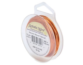 Artistic Wire 18 Gauge Natural Copper 41117  Round Wire, Jewelry Wire, Craft Wire, Copper Wire, Wire Wrapping, 18ga Soft Temper Wire