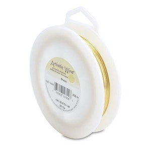 Artistic Wire 20 Gauge 1/4lb Tarnish Resistant Brass 41581 Round Wire, Brass Wire, Half Hard Temper Wire, Shiny Wire Jewelry Wire Craft Wire