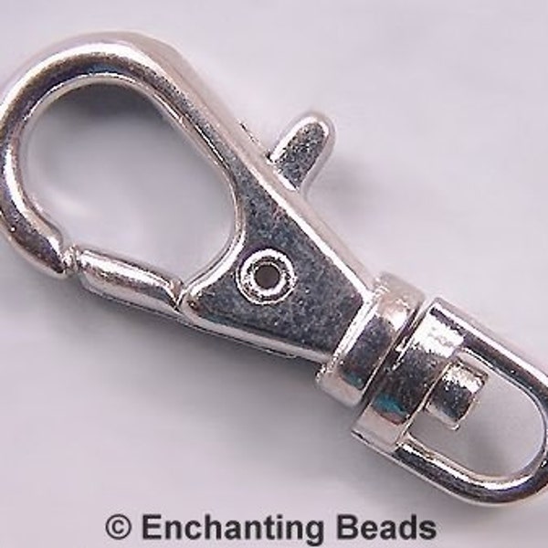 Swivel Clips for Lanyards or Key Chains Small 42452 (12) Siver Color