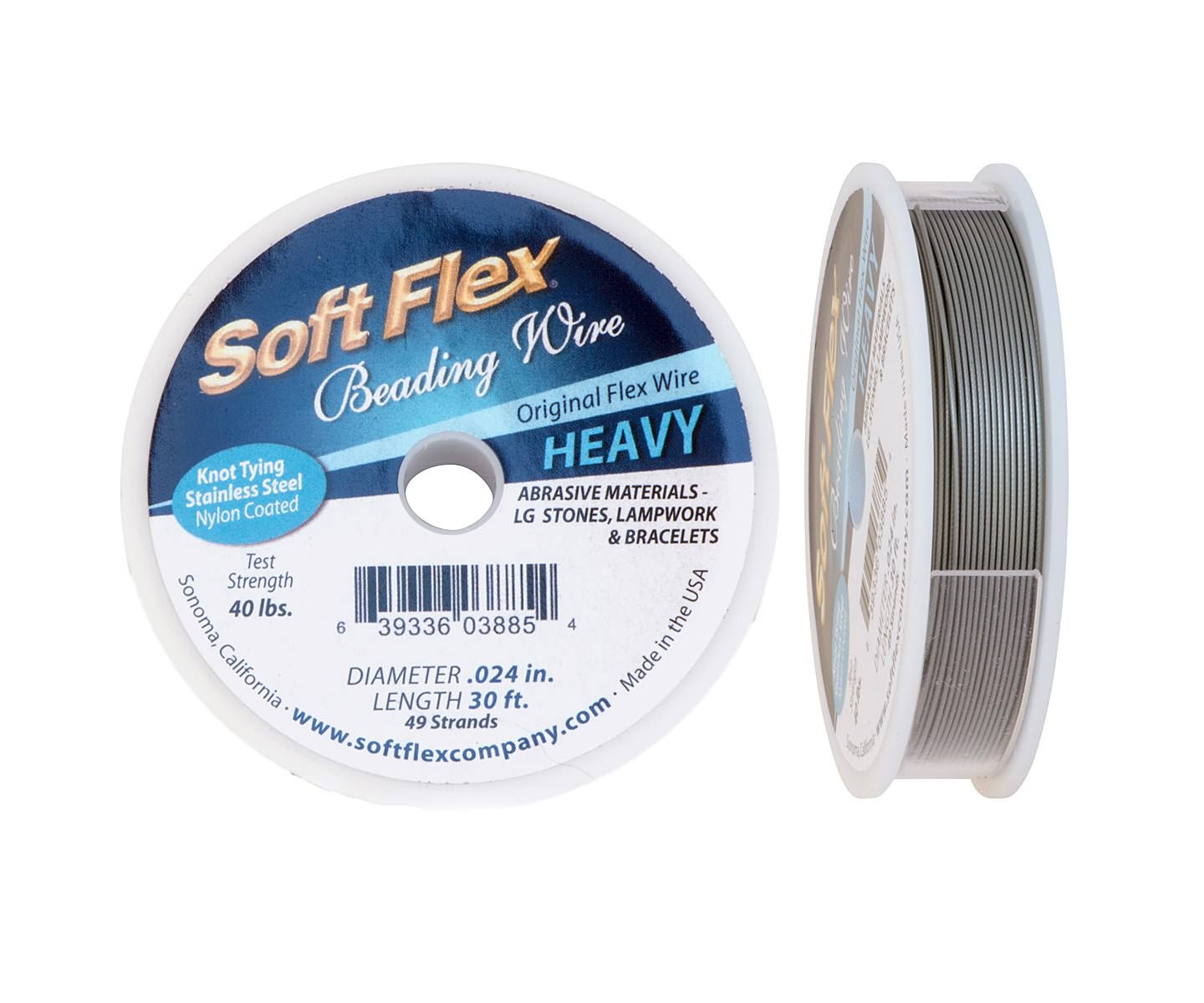 Soft Flex Beading Wire .024inch 30 foot Satin Silver Heavy Etsy