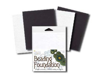 Black White Beadsmith Beading Foundation Mix, 43733 (4 XL sheets) 8.5x11inch, Bead Foundation, Beadwork Foundation, Bead Embroidery Backing