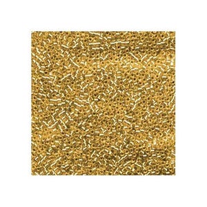 Miyuki Delica Beads 11/0 Japanese Seed Beads DB1201 (7.2g), Silver Lined Marigold Delica Seed Bead, Glass Seed Bead, Cylinder Glass Bead