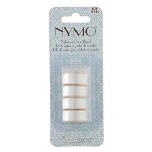 Nymo Beading Thread Size Assortment White 43782 (4 bobbins) Size 00, 0, B and D Beading Thread, Nymo Thread,  Needlework Thread, White Nymo