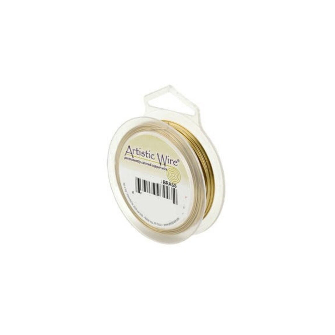 Artistic Wire 28 Gauge Tarnish Resistant Brass 41454 Round Wire, Brass