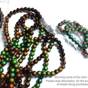 Mood Mirage Beads Color Changing Beads 43805 (50), 6mm Spacer Beads, 6mm Round Beads, Small Mood Bead, Jewelry Supplies, Bracelet Bead image 3