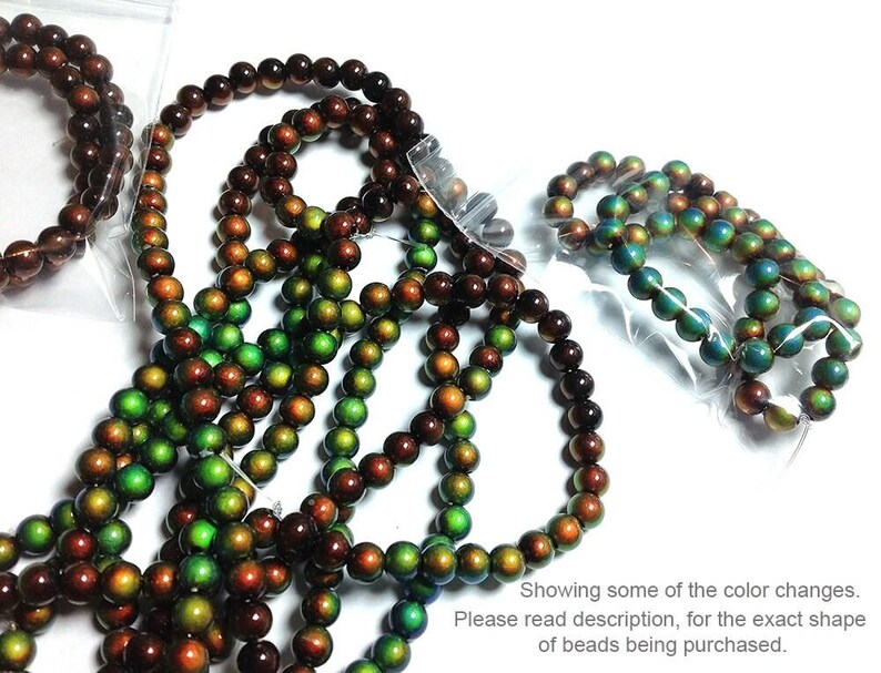 Mood Mirage Beads Color Changing Beads 43805 (50), 6mm Spacer Beads, 6mm Round Beads, Small Mood Bead, Jewelry Supplies, Bracelet Bead image 3