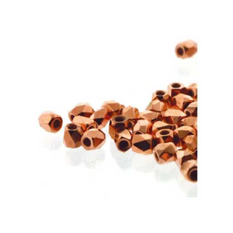 Czech Glass Beads Copper Plated Crystal Tiny Round Glass Beads True2 Czech Firepolish Beads 2mm 18611 Faceted Glass Beads 600