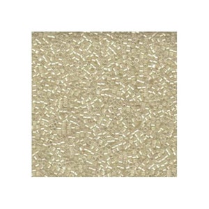11/0 Miyuki Delica Beads Japanese Seed Beads DB1701 (7.2g), Pearl Lined Pale Beige AB Delica Seed Beads, Glass Seed Beads, Cylinder Beads