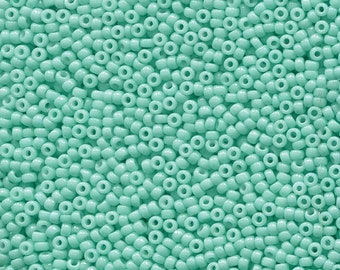 Miyuki Seed Beads Duracoat Seafoam Green 11-4472 23g Opaque Green 11/0 Japanese Seed Bead, Seed Beads, Glass Seed Beads