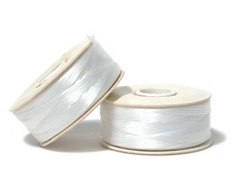 Nymo Beading Thread Size D White 41762 (2 bobbins) White Nymo Thread, Size D Nymo Thread, Nylon Beading Thread, Waxed Thread, Thin Thread