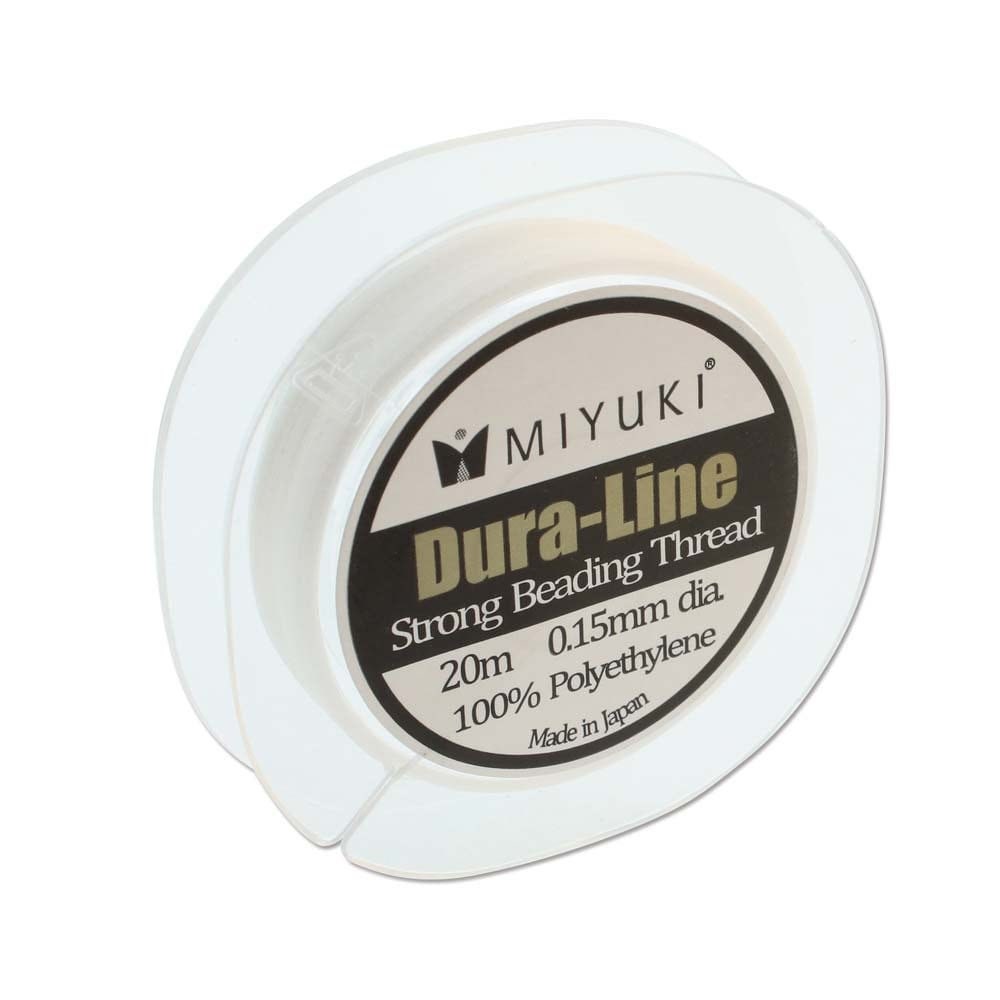 Miyuki® 0.4mm White Elastic Beading Cord, 22yd.