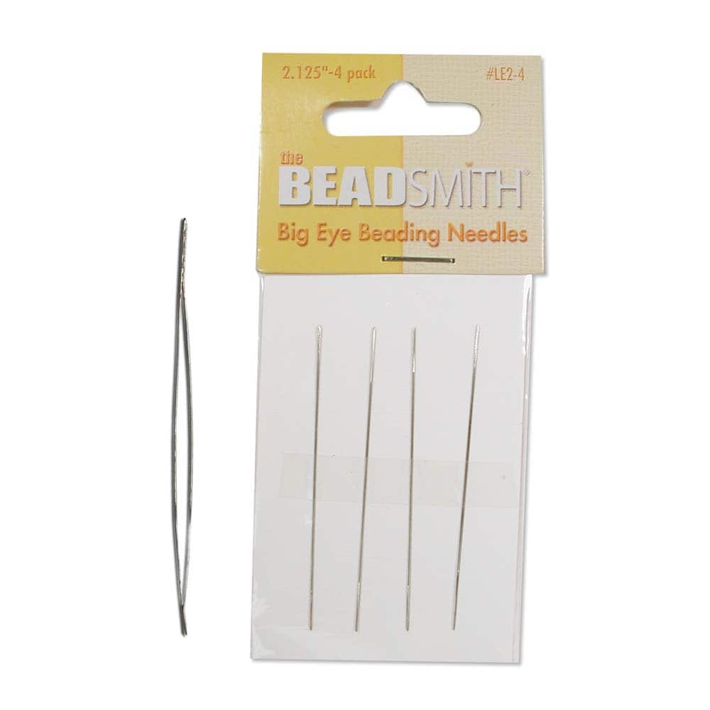 5.4 Cm 2.125 Inch Big Eye Beading Needles the Bead Smith Easy Threading  Split Needle Pack of 4 