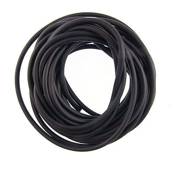 6mm Hollow Black Rubber Tubing 41481 (5 meters/ 16.4 feet) Hollow Rubber Cording, Rubber Stringing Material, Black Rubber for Memory Wire