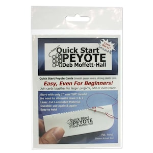 Quick Start Peyote Cards for Size 11 Beads 55157 (3 Starter Cards), Seed Bead, Delica Beads, RAW Starter Cards, Peyote Instruction, Beadwork