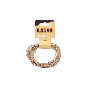 0.5mm Natural Leather Cord 41642 (5 yards),  Jewelry Cording, Necklace Cord, Bracelet Cording, .5mm Cording, .5mm Leather Cord, Stringing