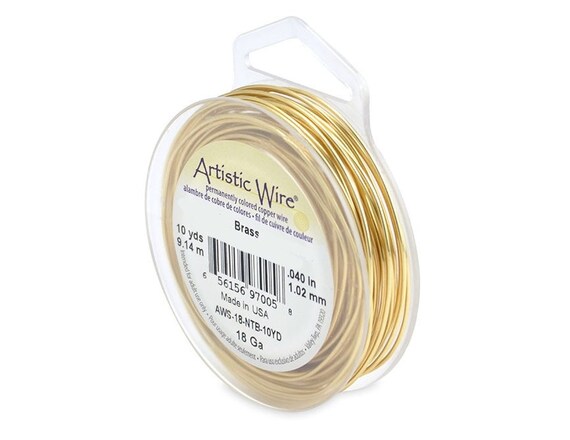  Artistic Wire 26 Gauge Tarnish Resistant Brass Craft Jewelry  Wrapping Wire, Gold Color, 15 yd