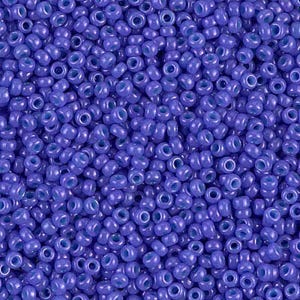 Miyuki Seed Beads 11/0 Opaque Purple 11-1477 24g Glass Seed Beads, Size 11 Seed Beads, Purple Seed Beads, 2mm Beads, Japanese Seed Beads