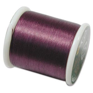 K.O. Beading Thread, Dark Purple Japanese Beading Thread 43332 55yd, KO Beading Thread, Size B Beading Thread, PreWaxed Nylon Beading Thread