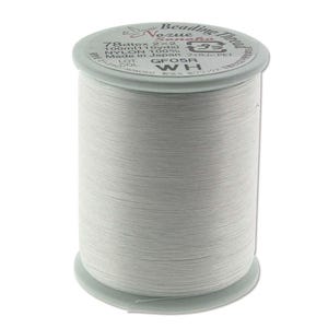 SoNo Beading Thread White Size 0 43769 (110yd Spool) Sonoko Nozue Thread, Japanese Thread, Nylon Beading Thread, 78 DTEX Thread