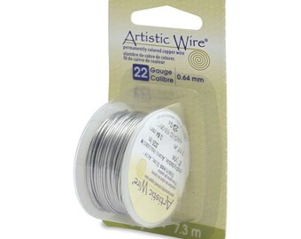 Artistic Wire 22 Gauge Stainless Steel with Dispenser 43119 Round 8 yards Round Wire, Jewelry Wire, Craft Wire, Stainless Steel Wire
