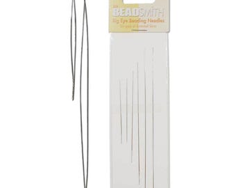 Big Eye Needle Assortment 6 Needles 41431 (2in, 3in, 4in and 5in) Easiest to Thread! Craft Needles, Beading Needles, Beadsmith Needles