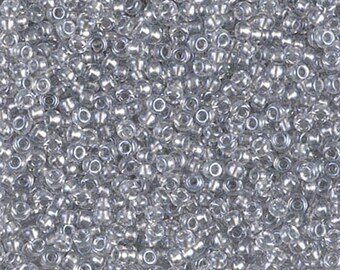 11-242, Miyuki 22g Pewter Lined Sparkle Crystal 11-242, Miyuki 22g Pewter Lined Sparkle Crystal