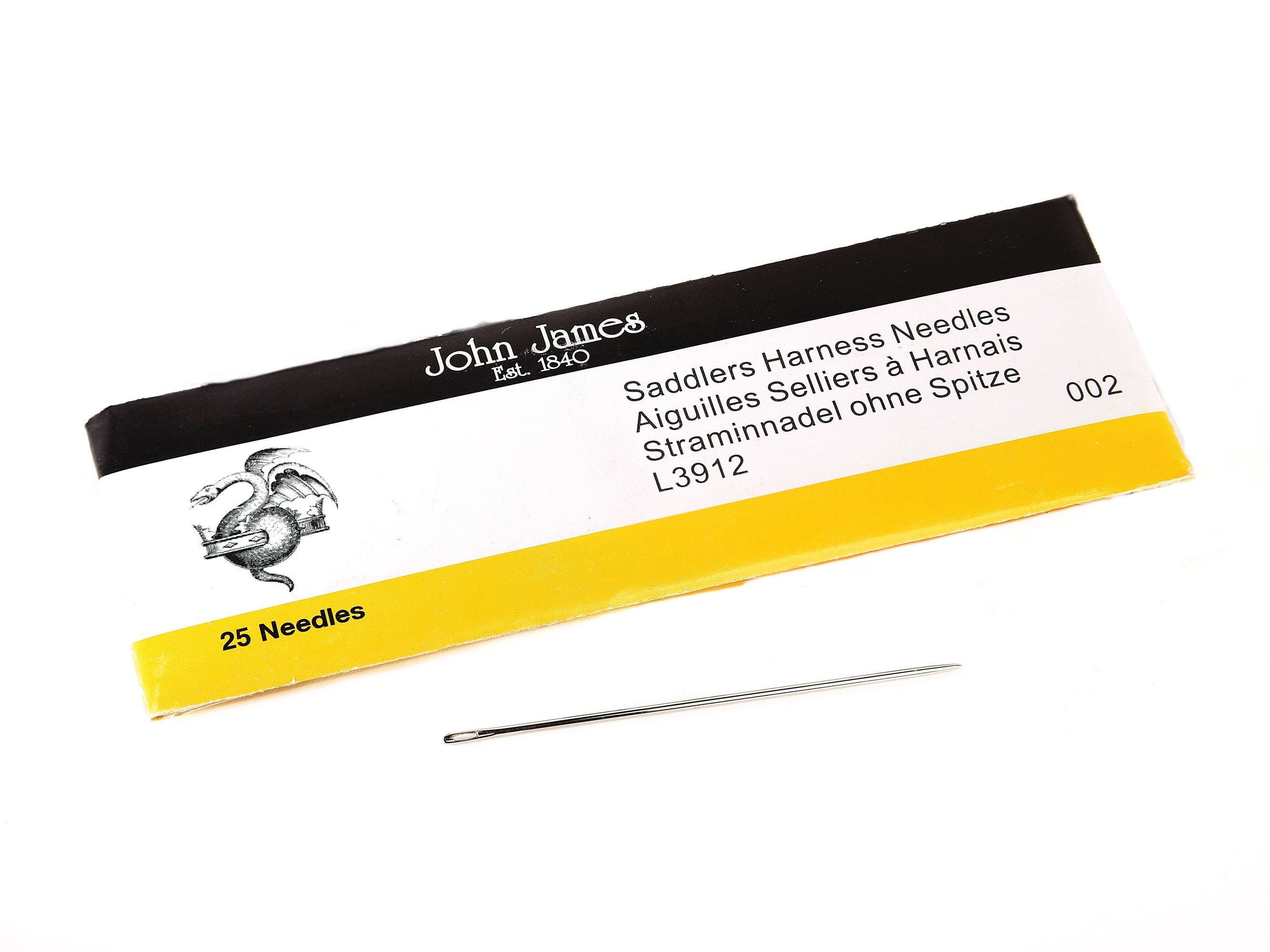 John James Saddlers Harness Needles BLUNT 25 Pcs in 5 Sizes/blunt Point  Needles/english Needles/saddle Sewing/handsewing Leather 