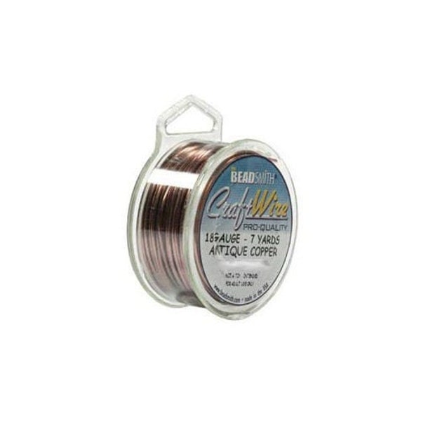 Antique Copper Color Wire Beadsmith 18 gauge 7yd Spool 41647 , Beadsmith Wire, Round Jewelry Wire, Craft Wire, Jewelry Supplies