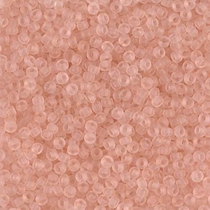 Miyuki Seed Beads 11/0 Matte Transparent Pale Pink 11-155F 24g, Round Seed Beads, Glass Seed Beads, Size 11 Seed Beads, Japanese Seed Beads