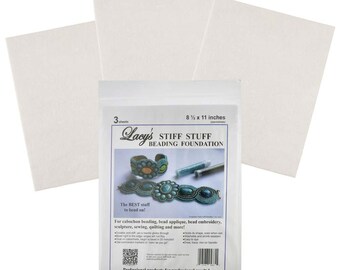 Lacy's Stiff Stuff Beading Foundation XL 45074 (3 Sheets) 8.5 x 11 inches, White Lacy's Bead Foundation, Beadwork Foundation,