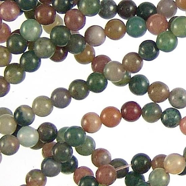 Fancy Jasper 4mm Round Gemstone Beads 78179