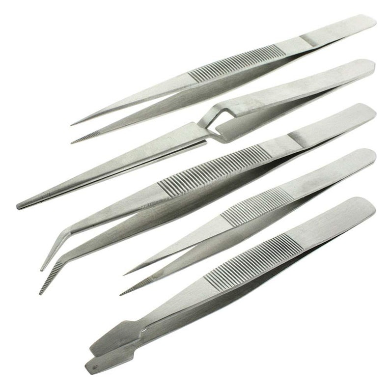 Multi Purpose Tweezers Set of 5 Tweezers 55253 Jewelry Etsy