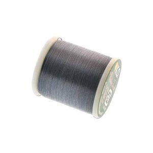 K.O. Beading Thread, Dark Gray Japanese Beading Thread 43342 55 yd, KO Beading Thread, Size B Beading Thread, Pre-Wax Nylon Beading Thread