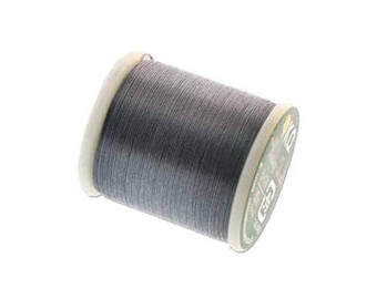 K.O. Beading Thread, Dark Gray Japanese Beading Thread 43342 55 yd, KO Beading Thread, Size B Beading Thread, Pre-Wax Nylon Beading Thread