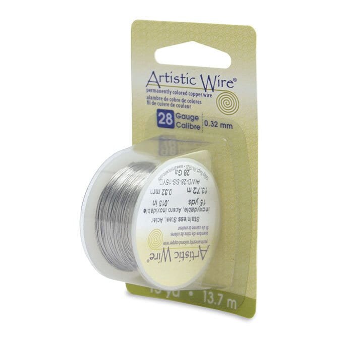 Artistic Wire 28-Gauge Tarnish Resistant Silver Wire, 40-Yard