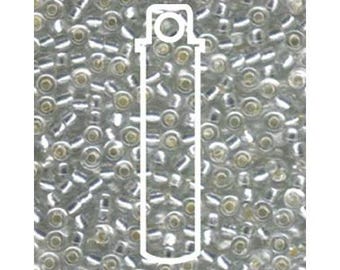 Miyuki Seed Beads 6/0 Silver-Lined Crystal 6-131S 20g in Tube, Glass Seed Beads, Size 6 Seed Beads, Japanese Seed Beads, Round Seed Bead