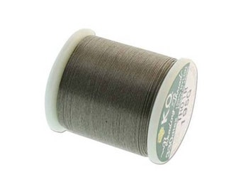 K.O. Beading Thread Smoke Green Japanese Beading Thread 43339 55 yd, KO Beading Thread, Size B Beading Thread, Pre-Wax Nylon Beading Thread