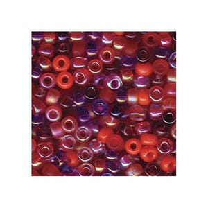 Miyuki Seed Beads 8/0 Melonberry Mixture 8-Mix10 22g, Red Japanese Seed Bead, Size 8 Seed Beads, Glass Seed Beads, Red 8/0 Seed Bead Mix