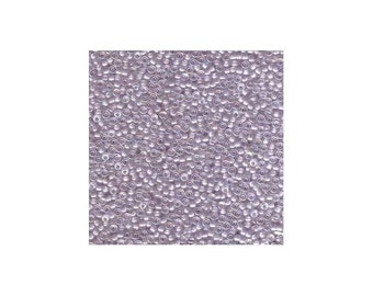 Miyuki Seed Beads 11/0 Lavender Lined Crystal AB 11-2211 24g Tube Glass Size 11 Color Lined