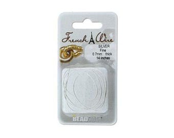 French Wire Bullion Silvertone 43489 Fine (14 inches), Fine French Wire, Silver Bullion Wire, Flexible Thread Protection, Silver French Wire